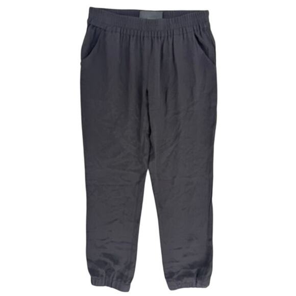 LAN JAENICKE Pants Silk Joggers Black Size Large - Picture 1 of 6